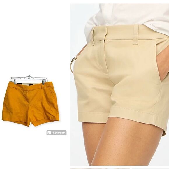 NEW J.Crew Yellow 5” Cotton Chino Short Size 10 - Picture 1 of 11